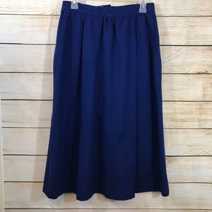Vintage Blue Wool Skirt Size 14 1920-1930 (P1)